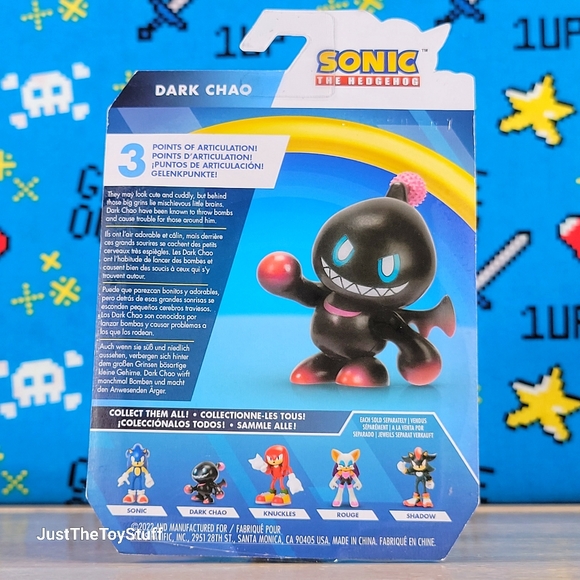Jakks Pacific Sonic the Hedgehog Dark Chao with Gold Rings 2.5" Collectible New - Picture 2 of 6